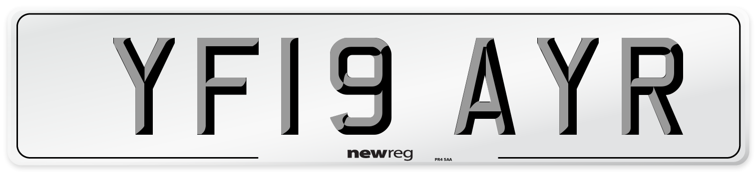YF19 AYR Number Plate from New Reg